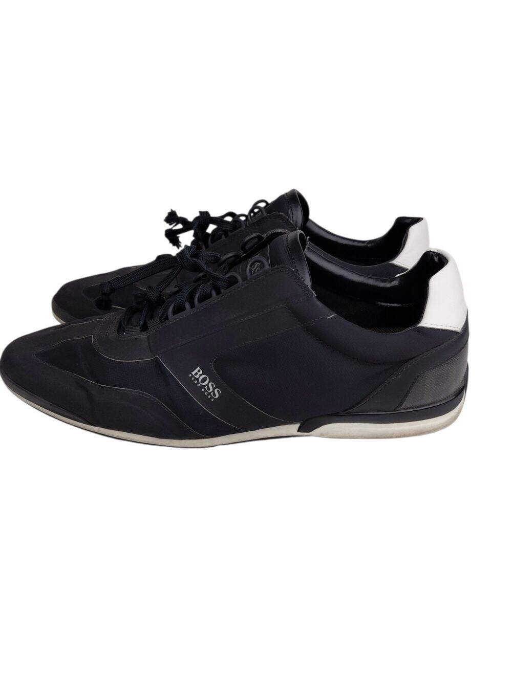 BOSS Saturn_Lowp_flny Men's Dark Black White Sneakers Ortholite US 9/42